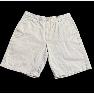 Vineyard Vines Men's Chino Breaker Shorts Fish Pattern 8” Inseam Blue Size 33